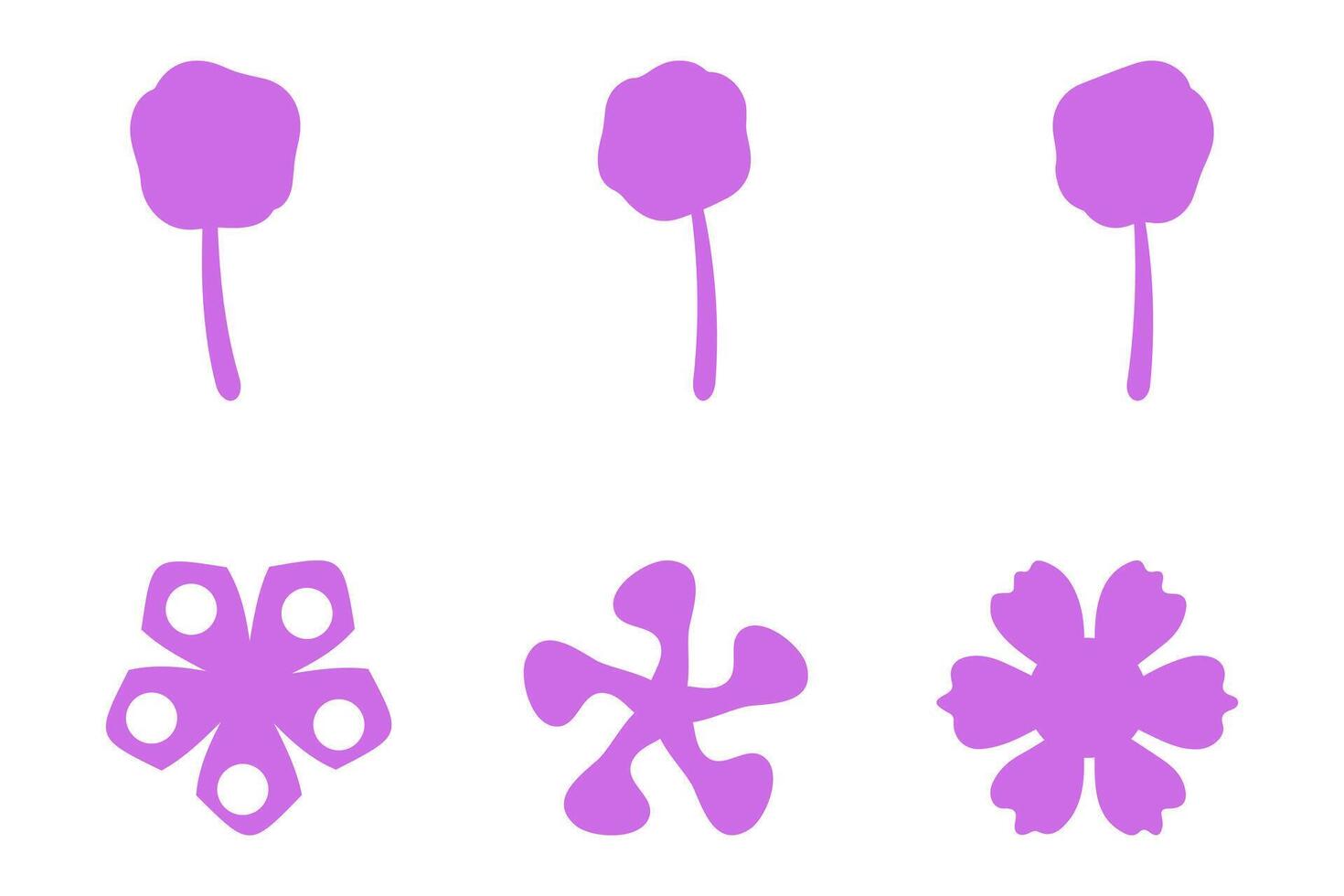 Purple Floral Graphic Illustration vector