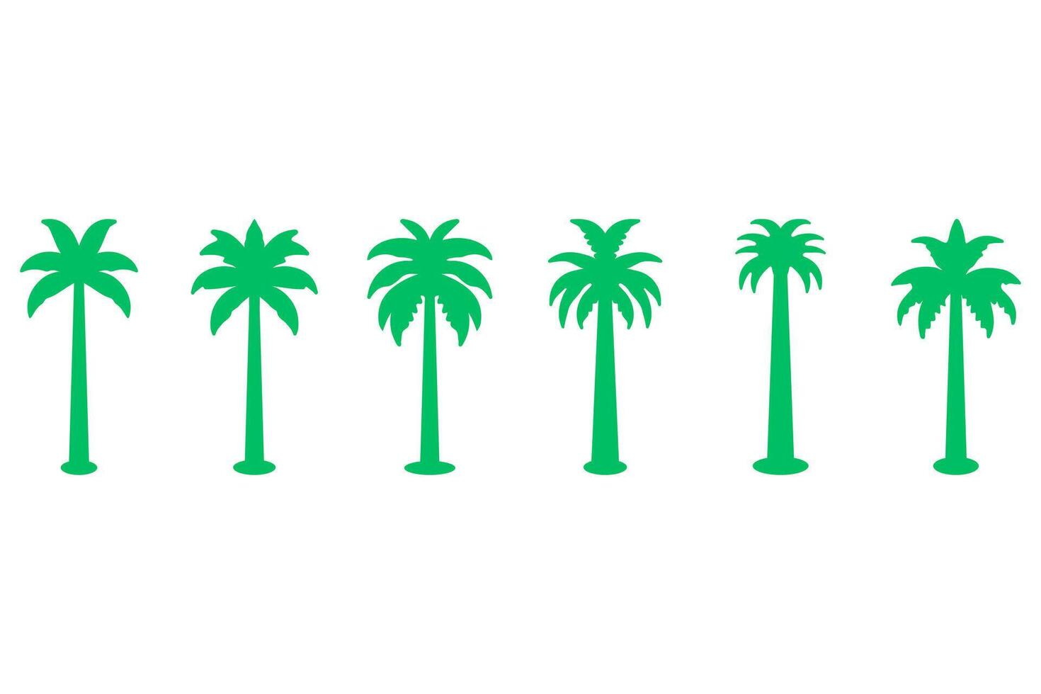 Illustration of Green Palm Trees vector