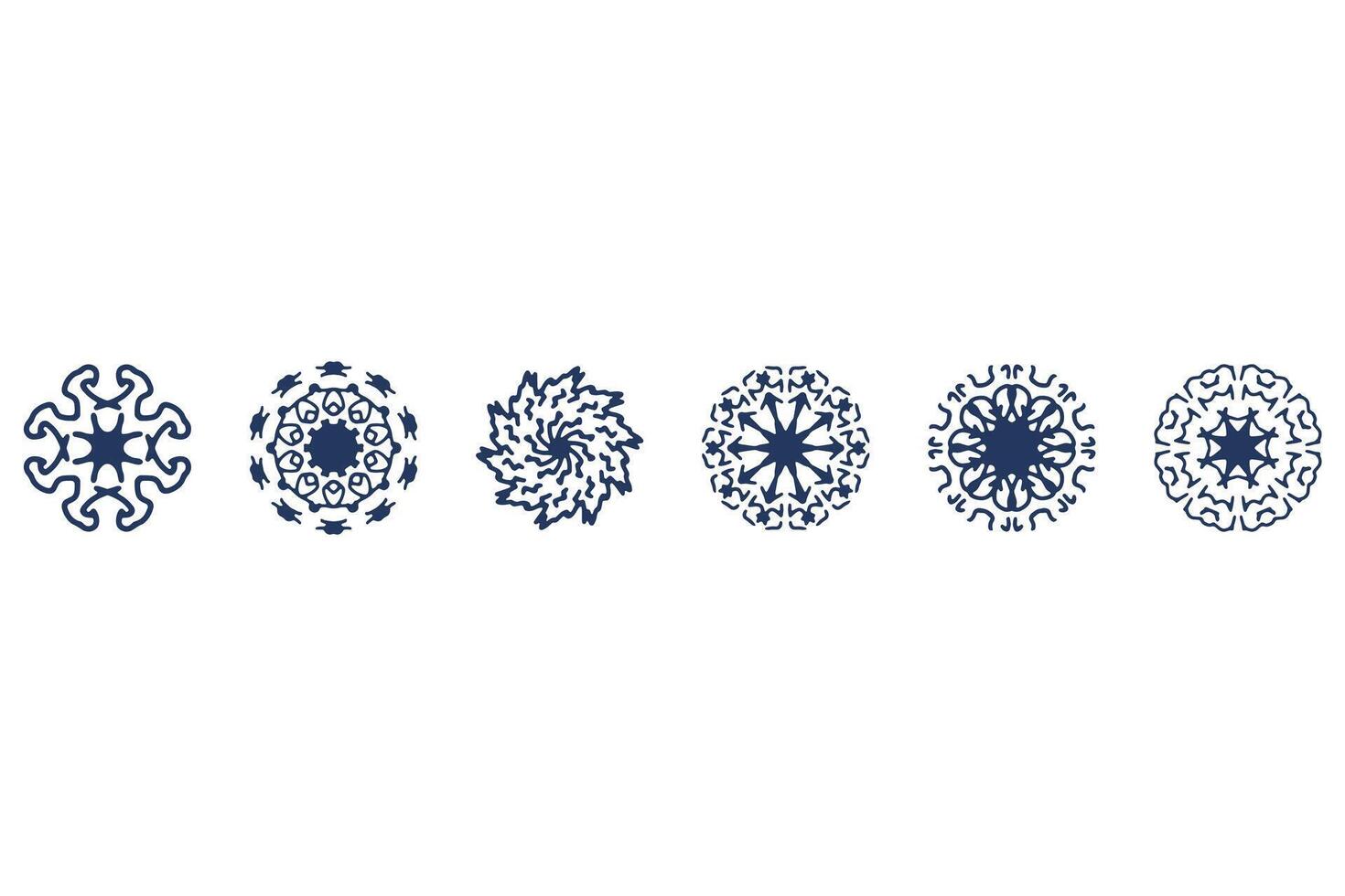 Decorative Mandala Patterns Set Design vector