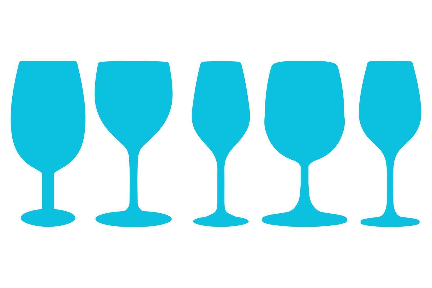 Stylized Illustration of Beverage Glasses vector