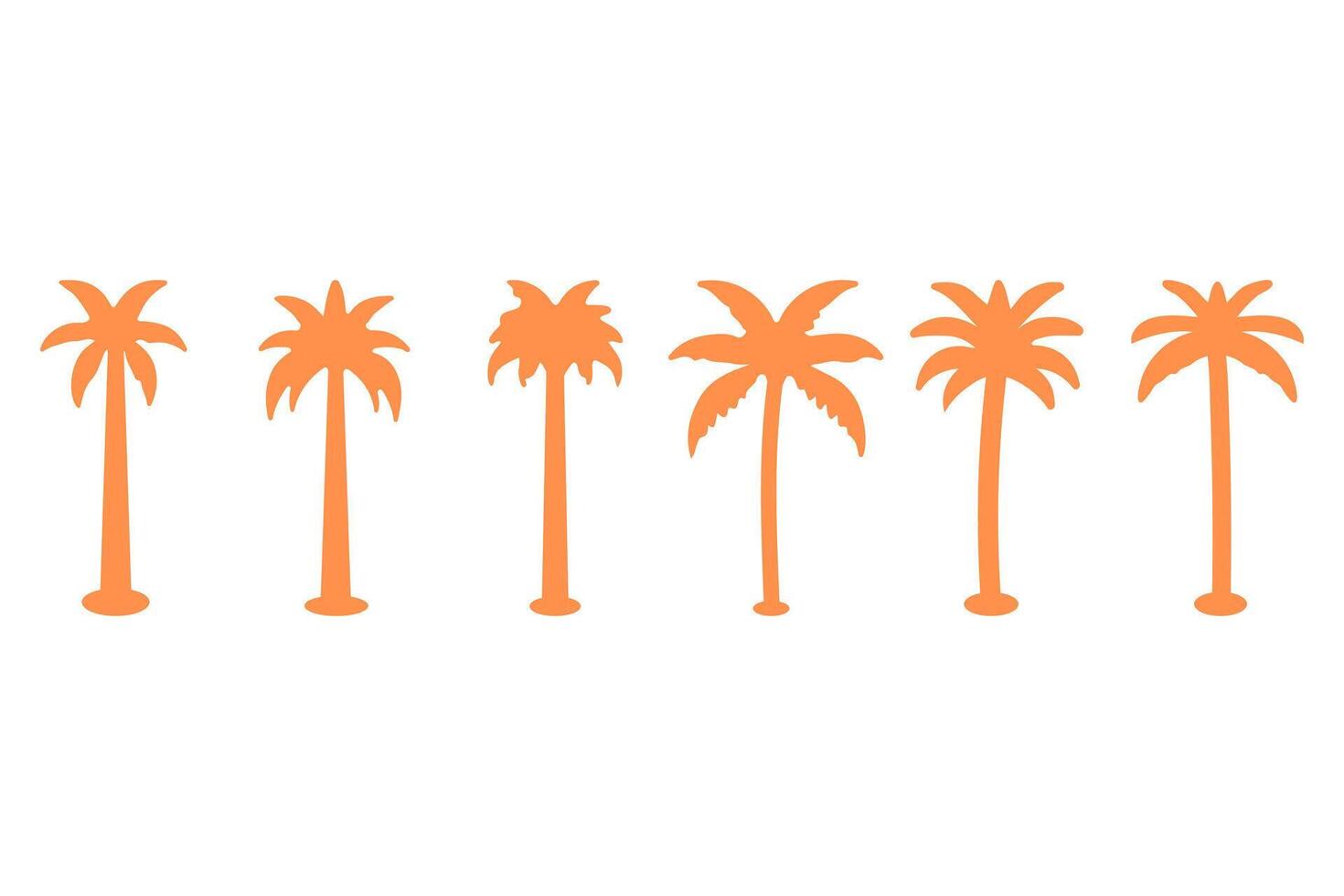 Illustration of Palm Trees Silhouette vector