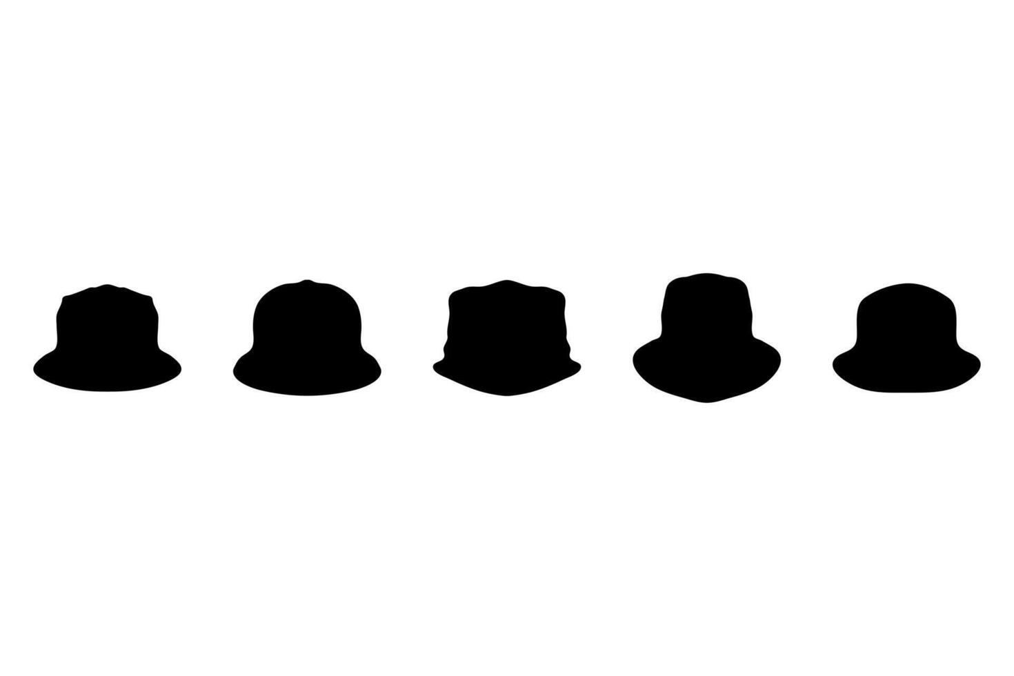 Silhouette Collection of Various Hat Designs vector