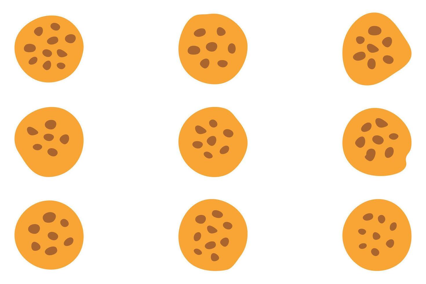 Chocolate Chip Cookies Set Design vector