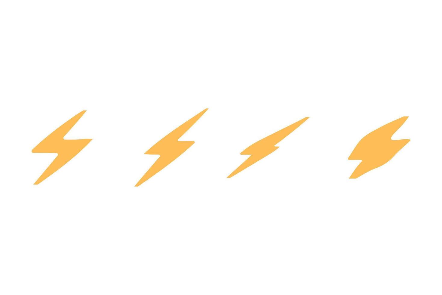 Dynamic Lightning Bolt Graphic Illustration vector