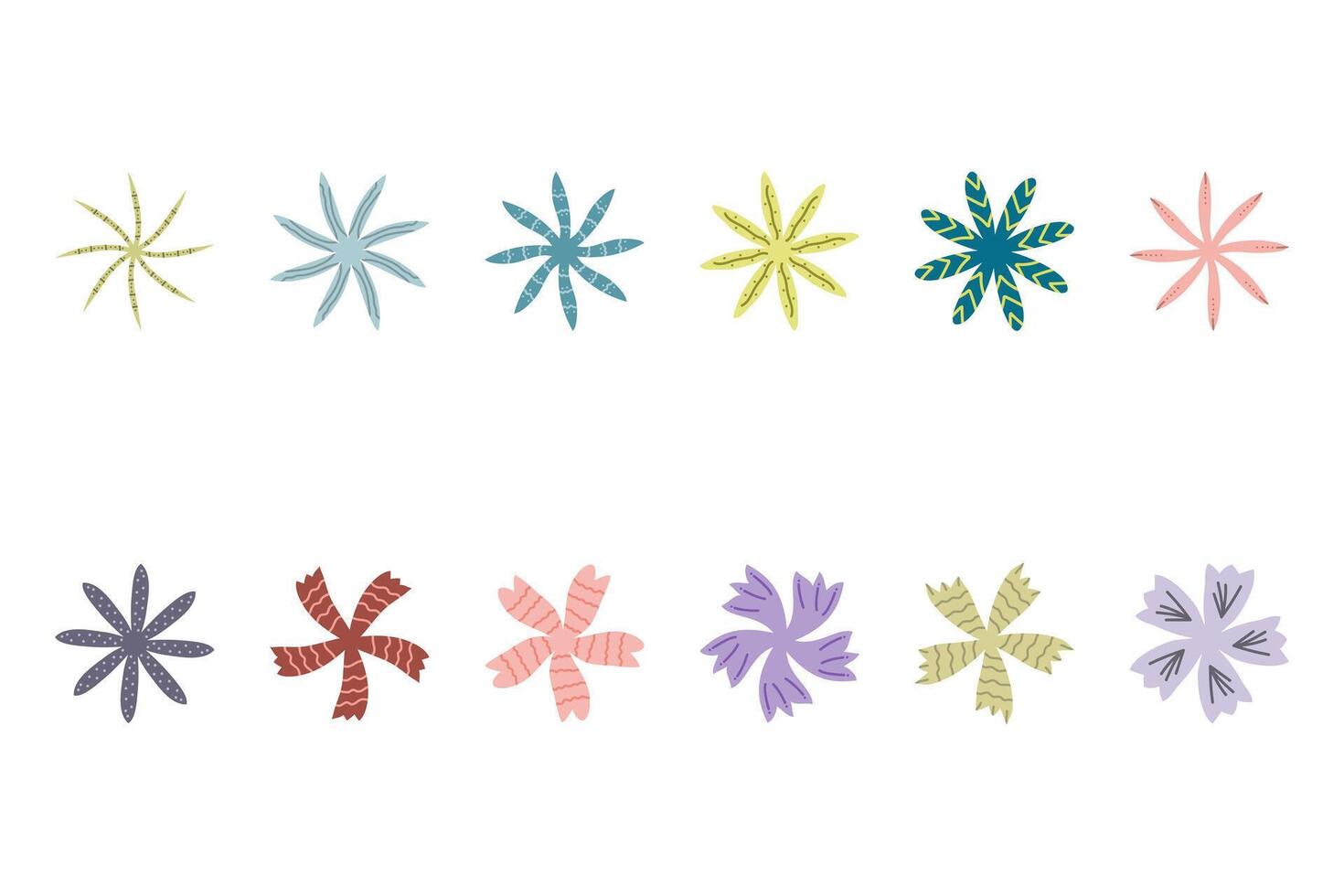 Set of Colorful Floral Designs vector