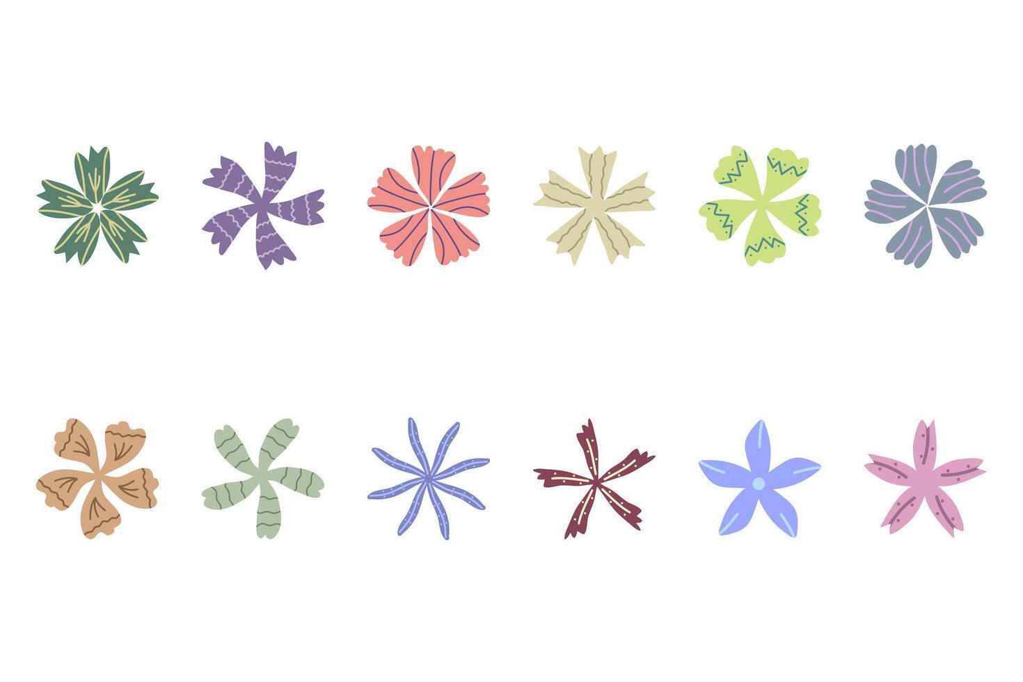 Colorful Floral Illustration Set vector