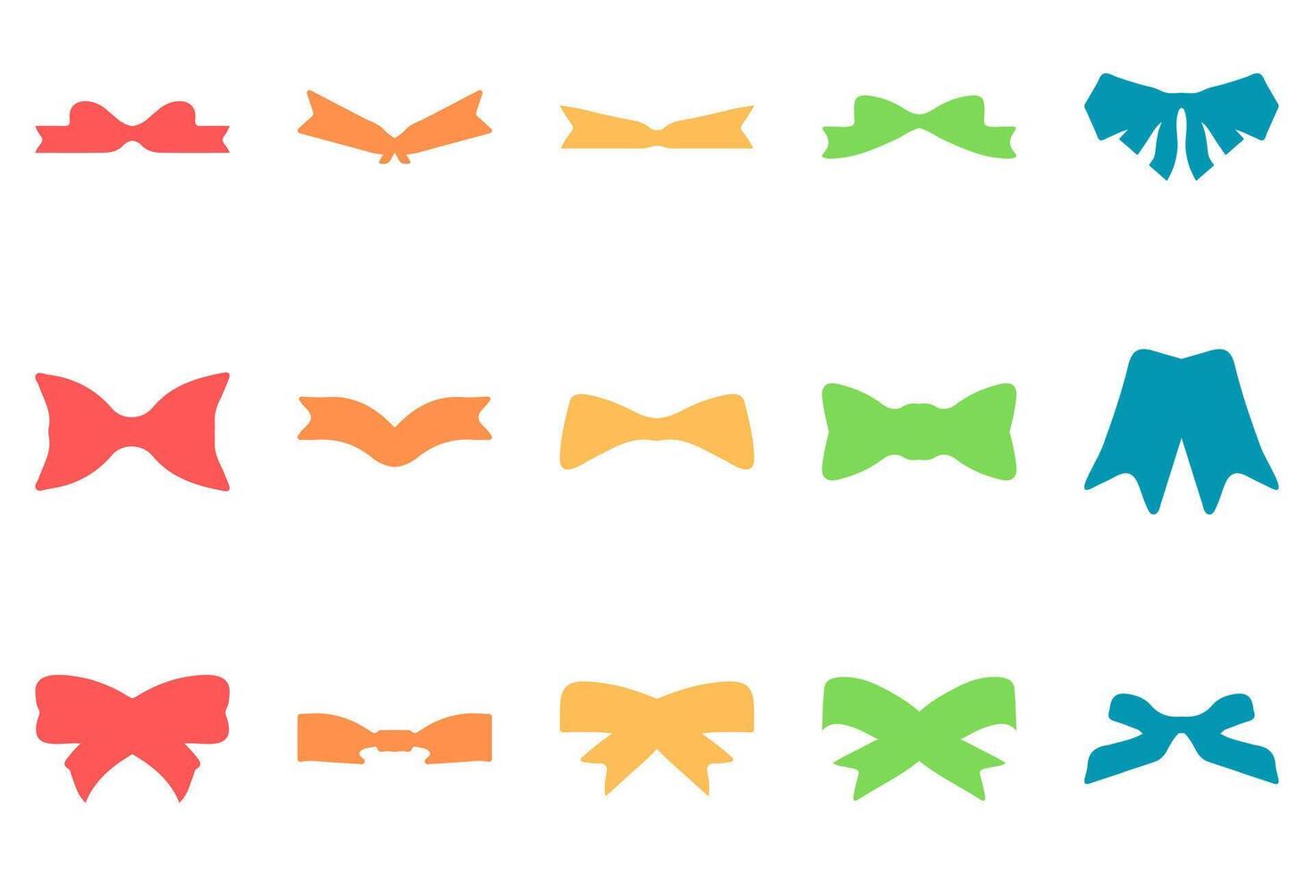 Colorful Bow Illustrations in Various Styles vector