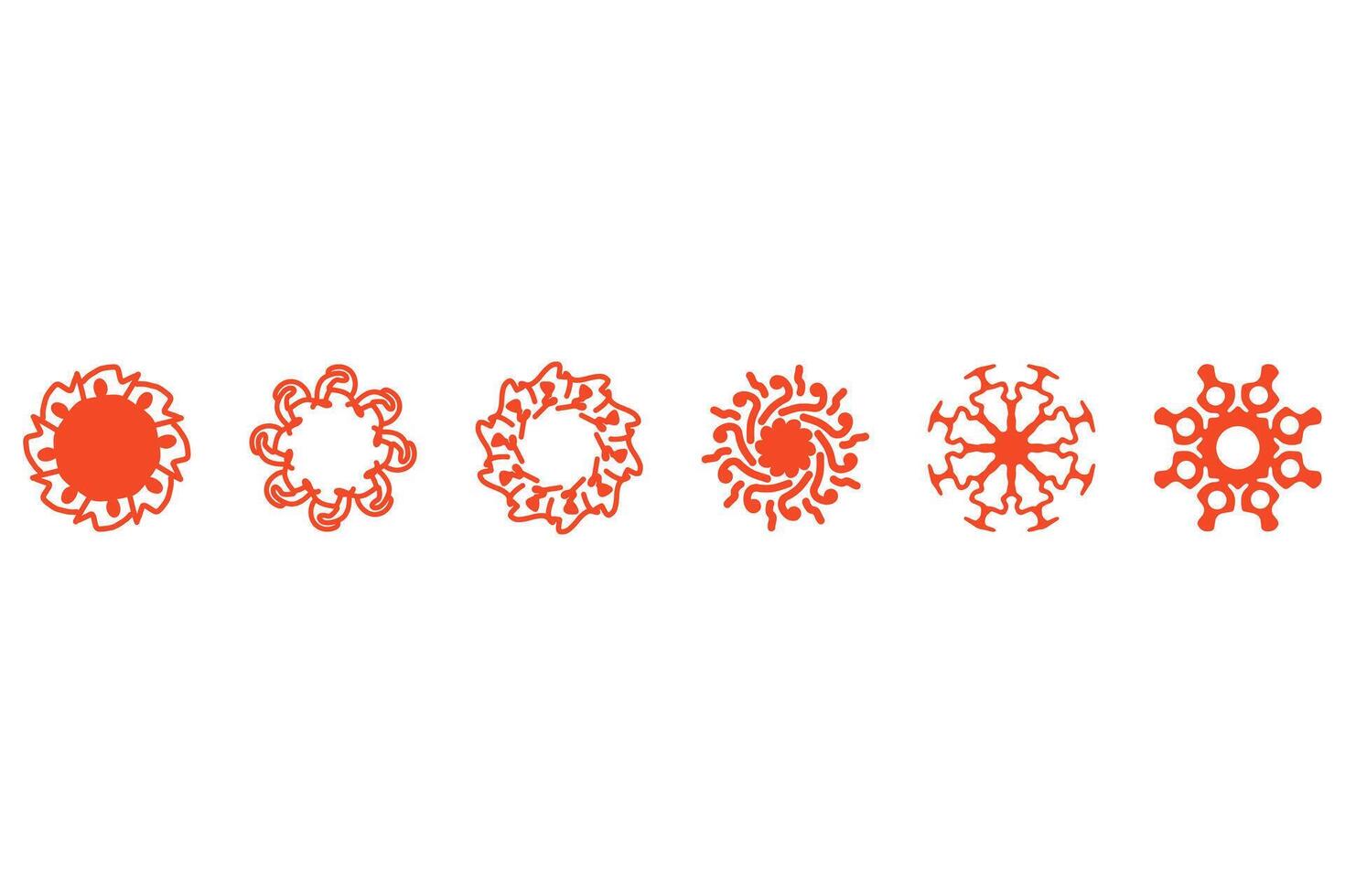 Set of Ornamental Shape Icons vector