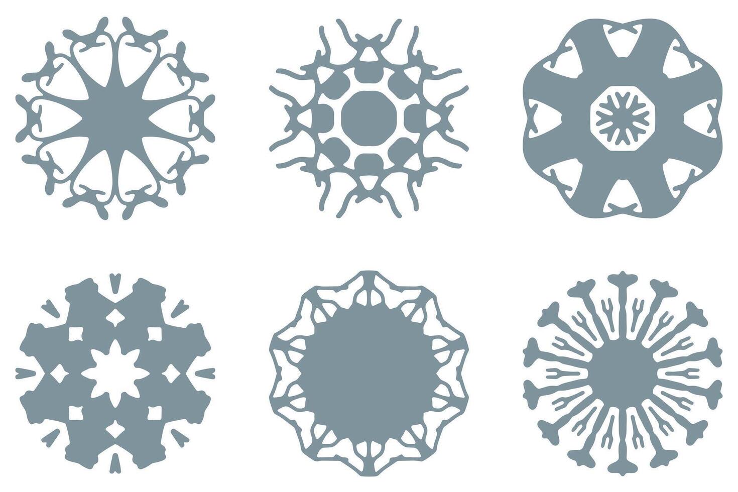 Abstract Ornament Pattern Graphic Set Design vector