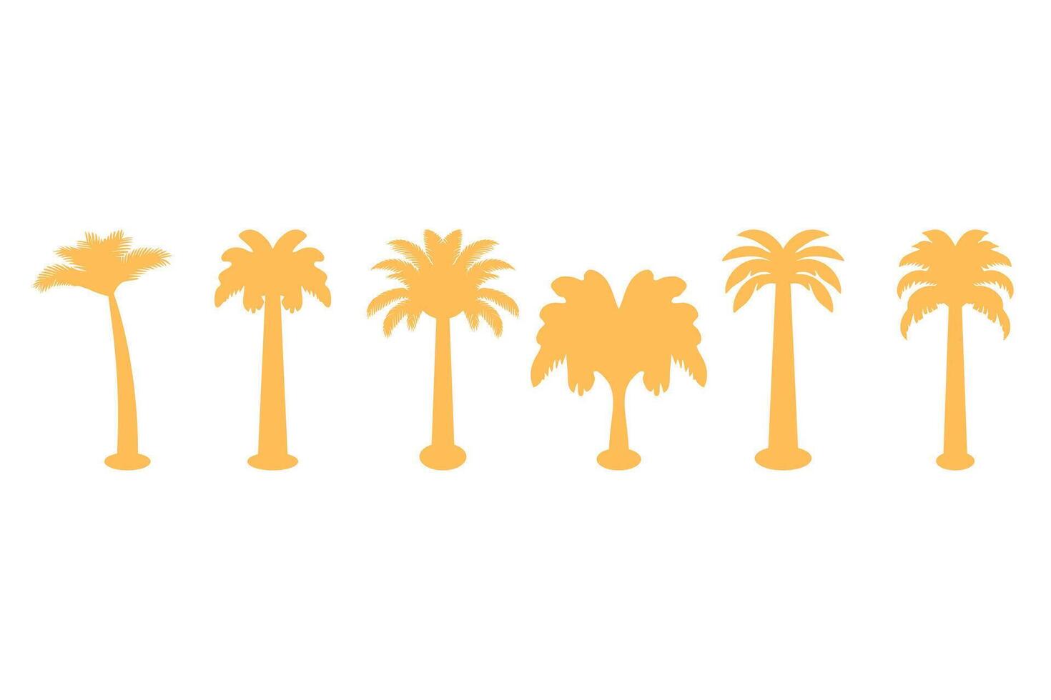 Tropical Palm Trees Silhouette Illustration vector