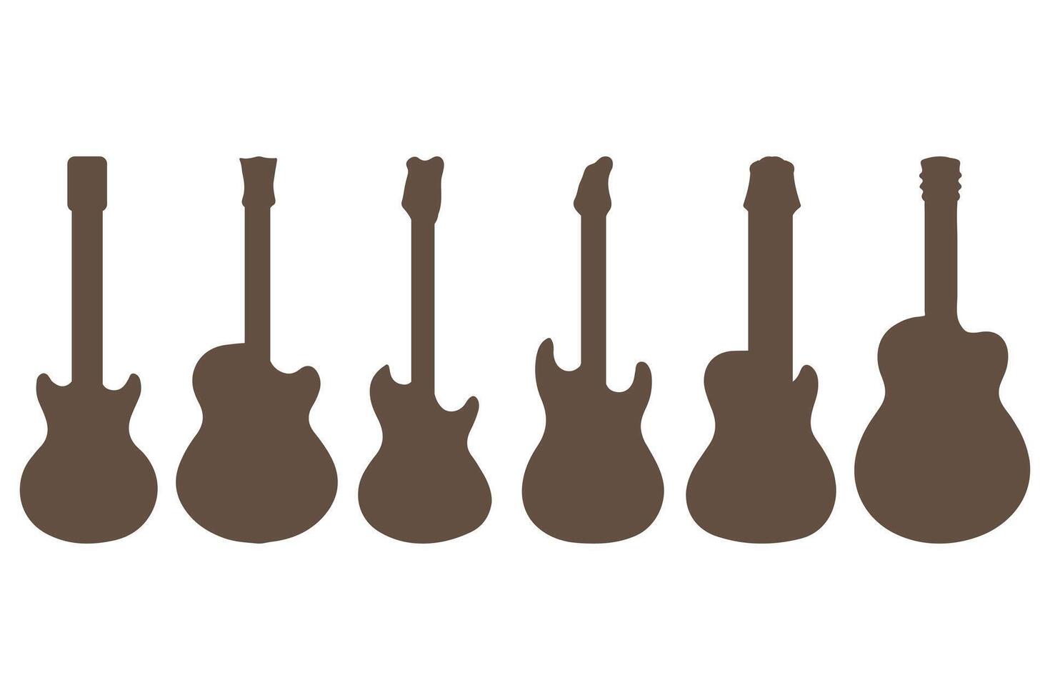 Variety of Guitar Graphic Design vector