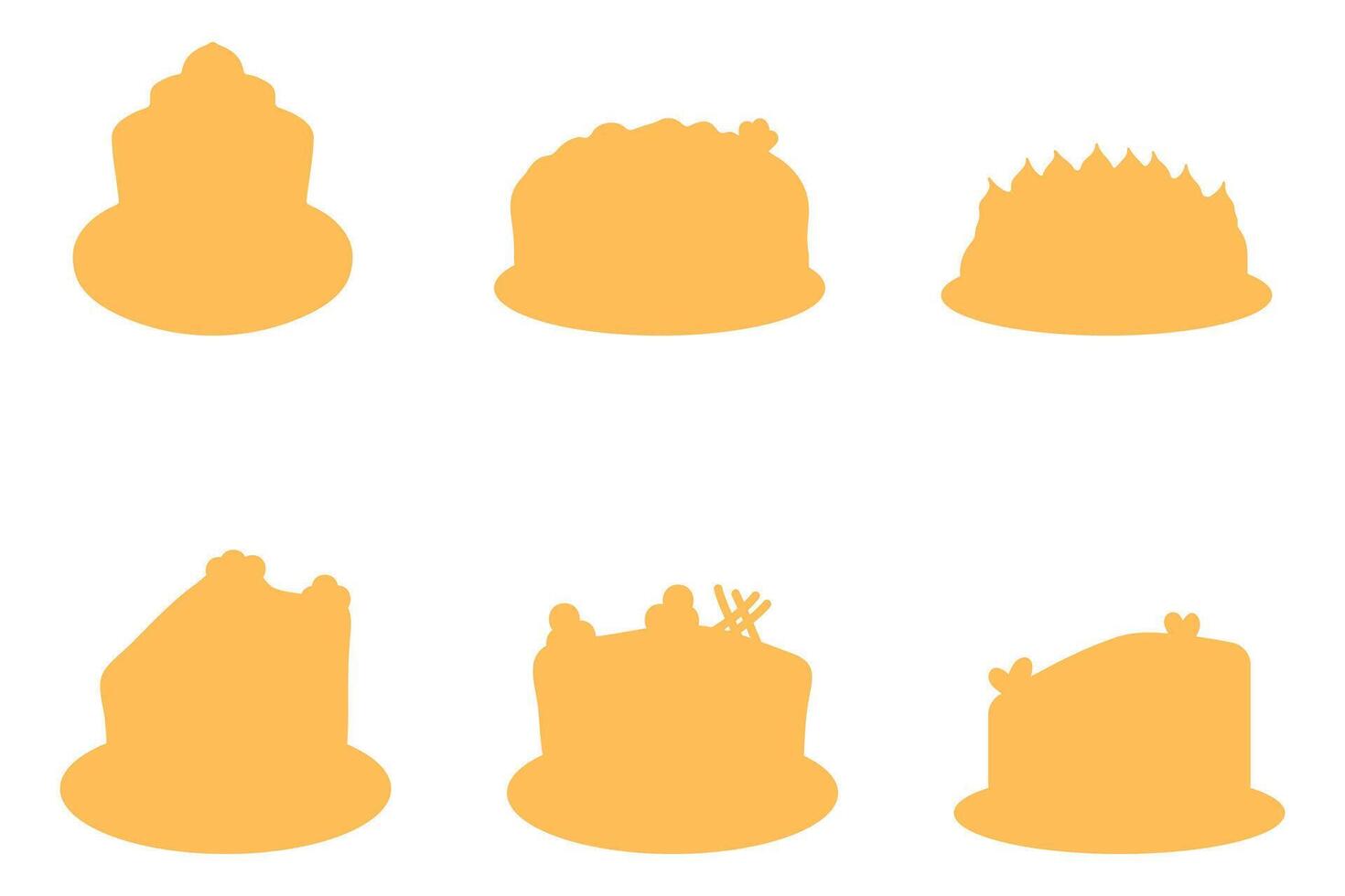 Collection of Cake Silhouettes vector