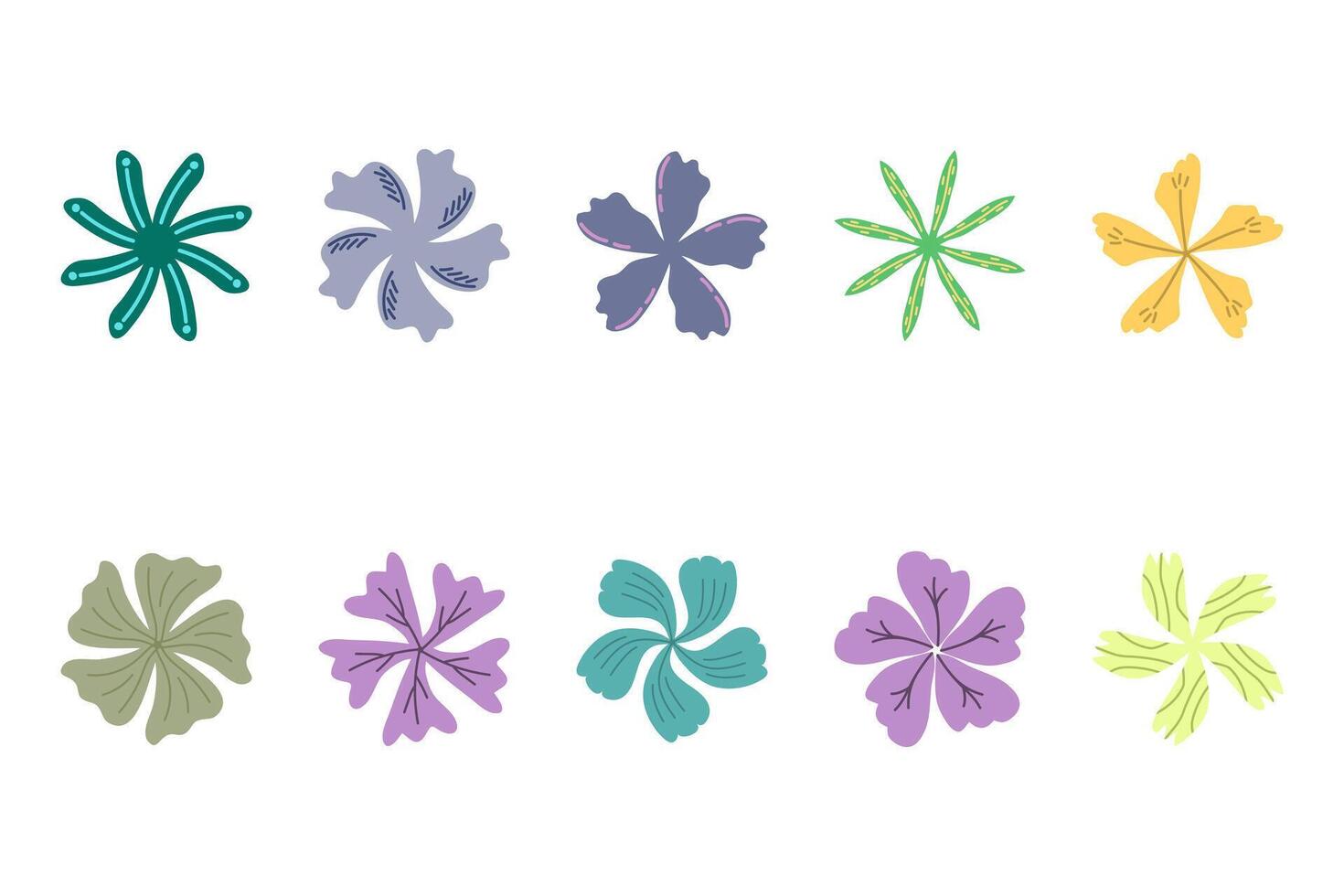 Colorful Floral Illustrations in Various Styles vector