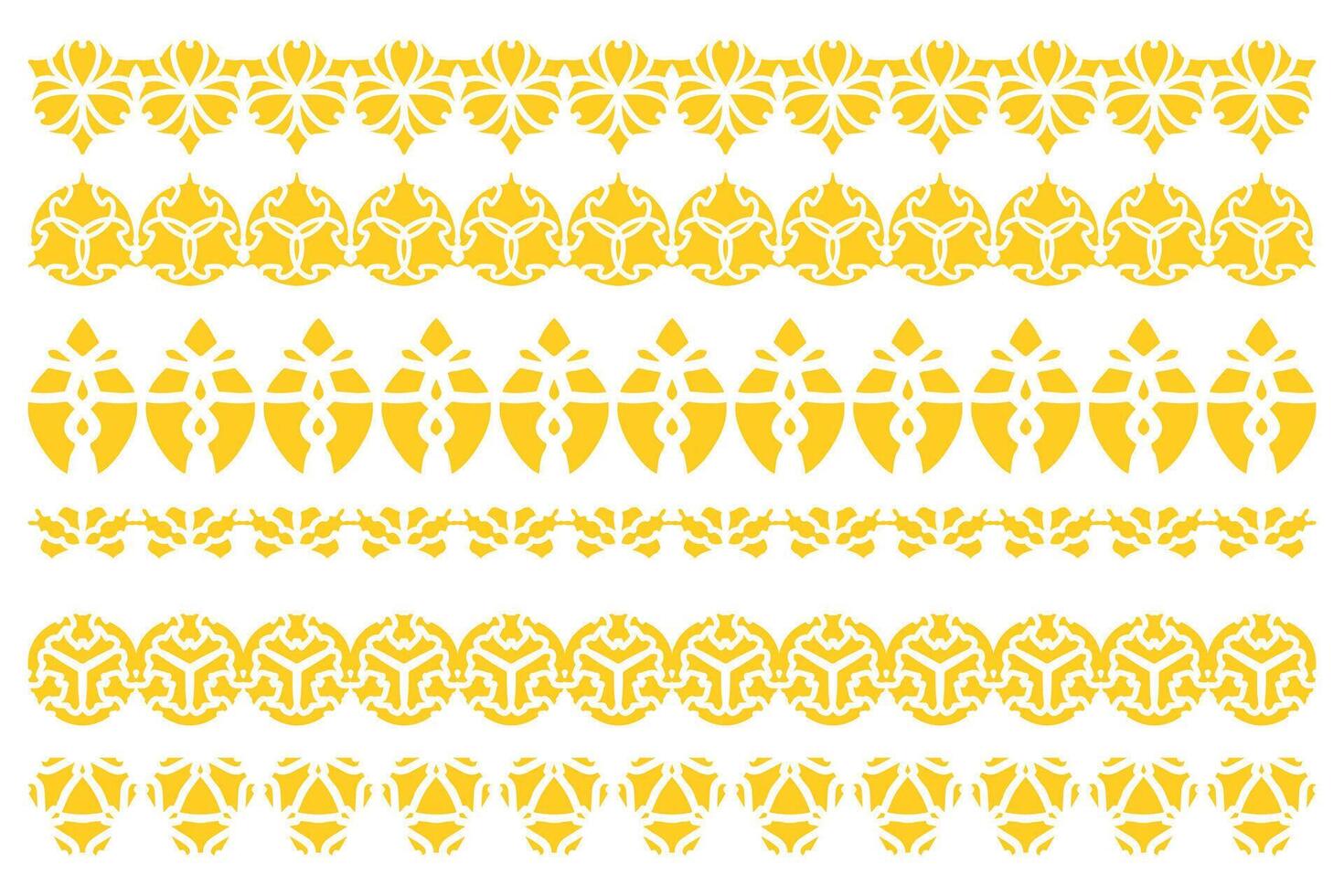 Set of Ornamental Border Design vector