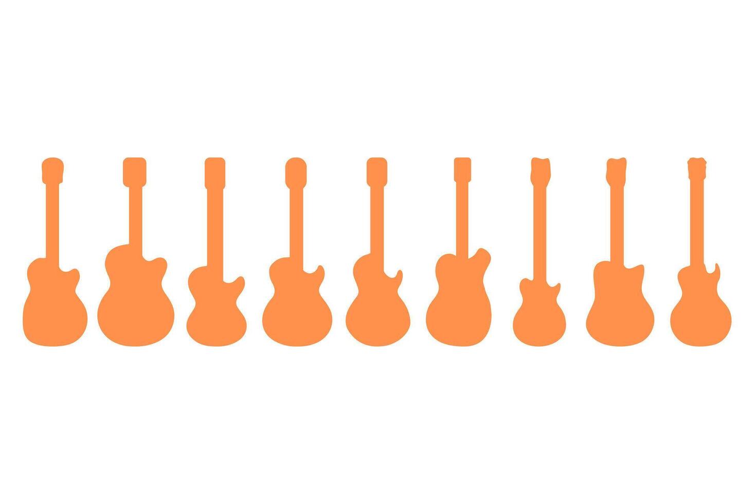 Collection of Guitar Icons vector