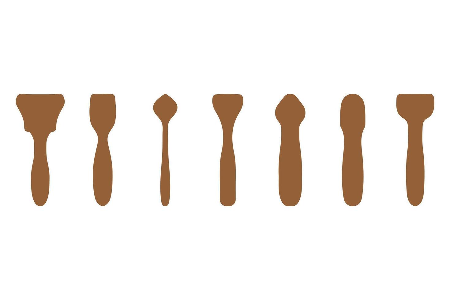 Silhouette Illustration of Kitchen Spatulas vector