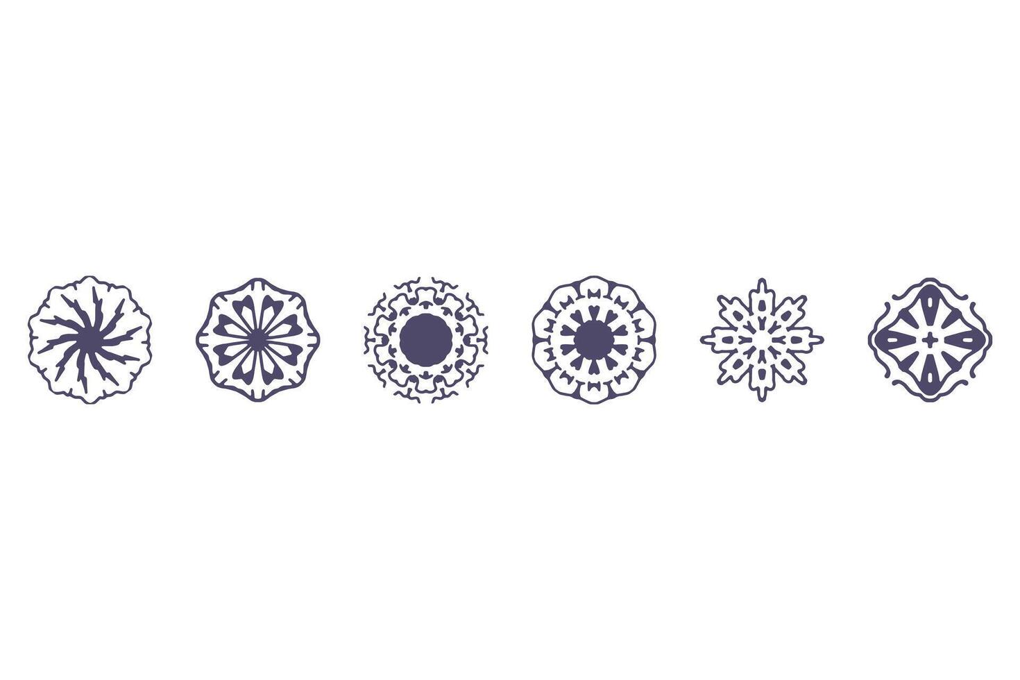 Ornamental Shape Set Designs vector