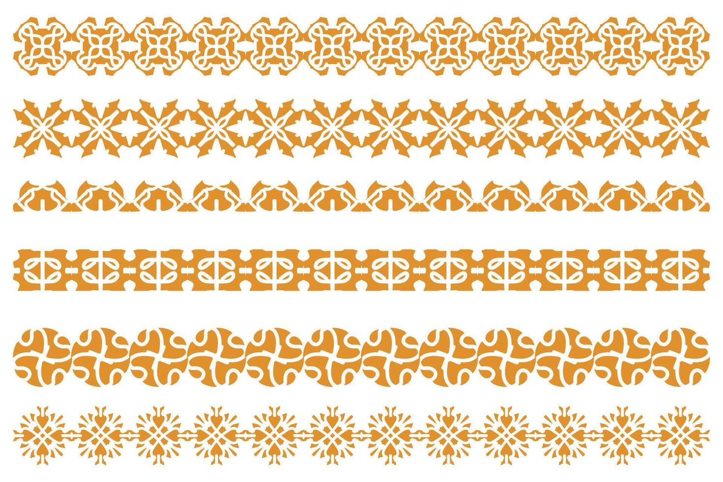 Ornamental Border Patterns Abstract Set Design vector
