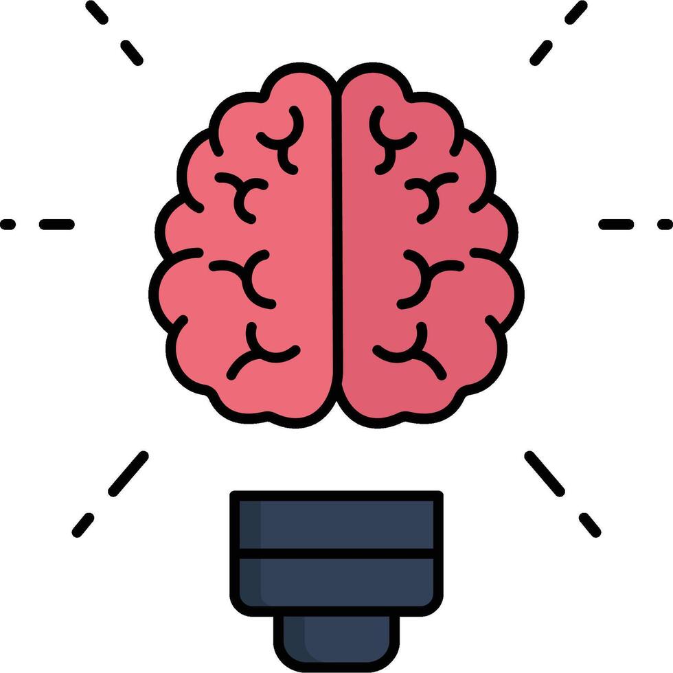 Ai Bulb illustration with isolated background vector