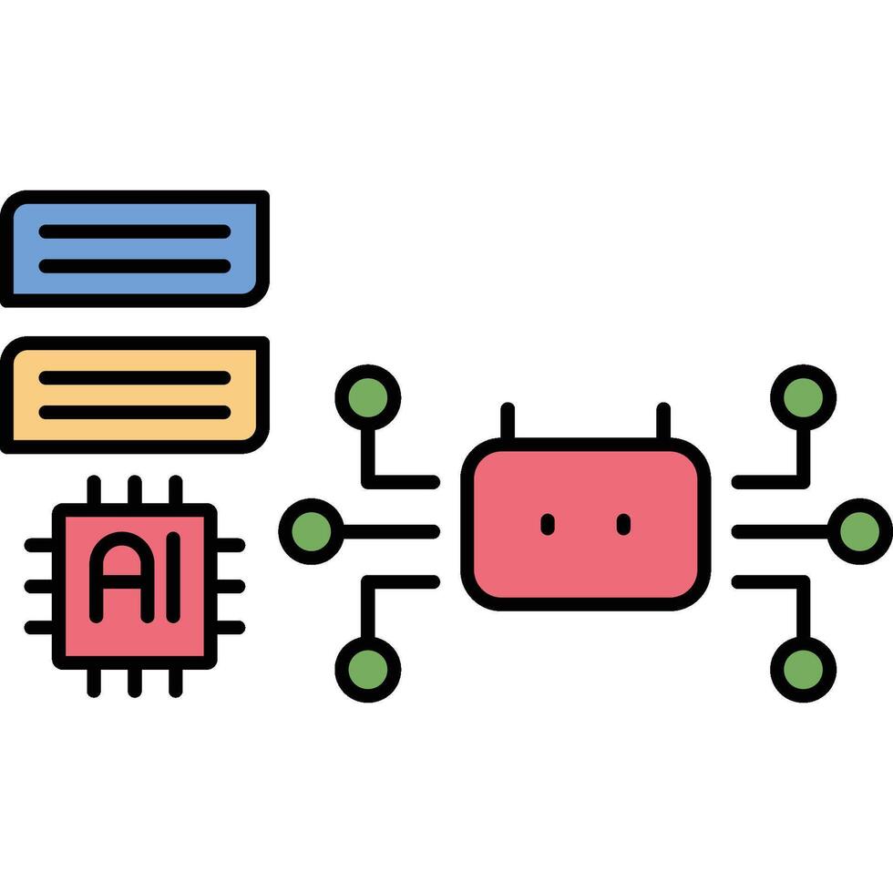 Chat Bot illustration with isolated background vector