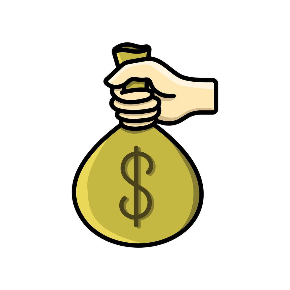 Grasping Financial Success, Wealth in Hand, Financial Security vector