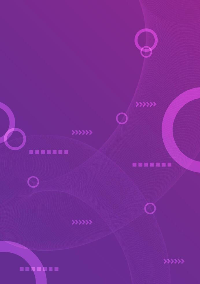 Flowing smooth wave pattern and 3d line on purple color background. Internet network and communication signal technology, fiber optic line. Science and music backdrop. vector