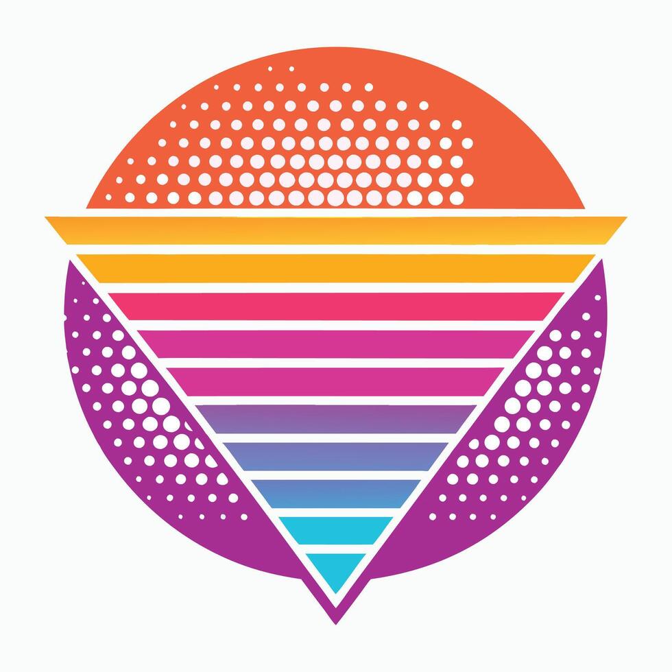 The rainbow triangle logo vector