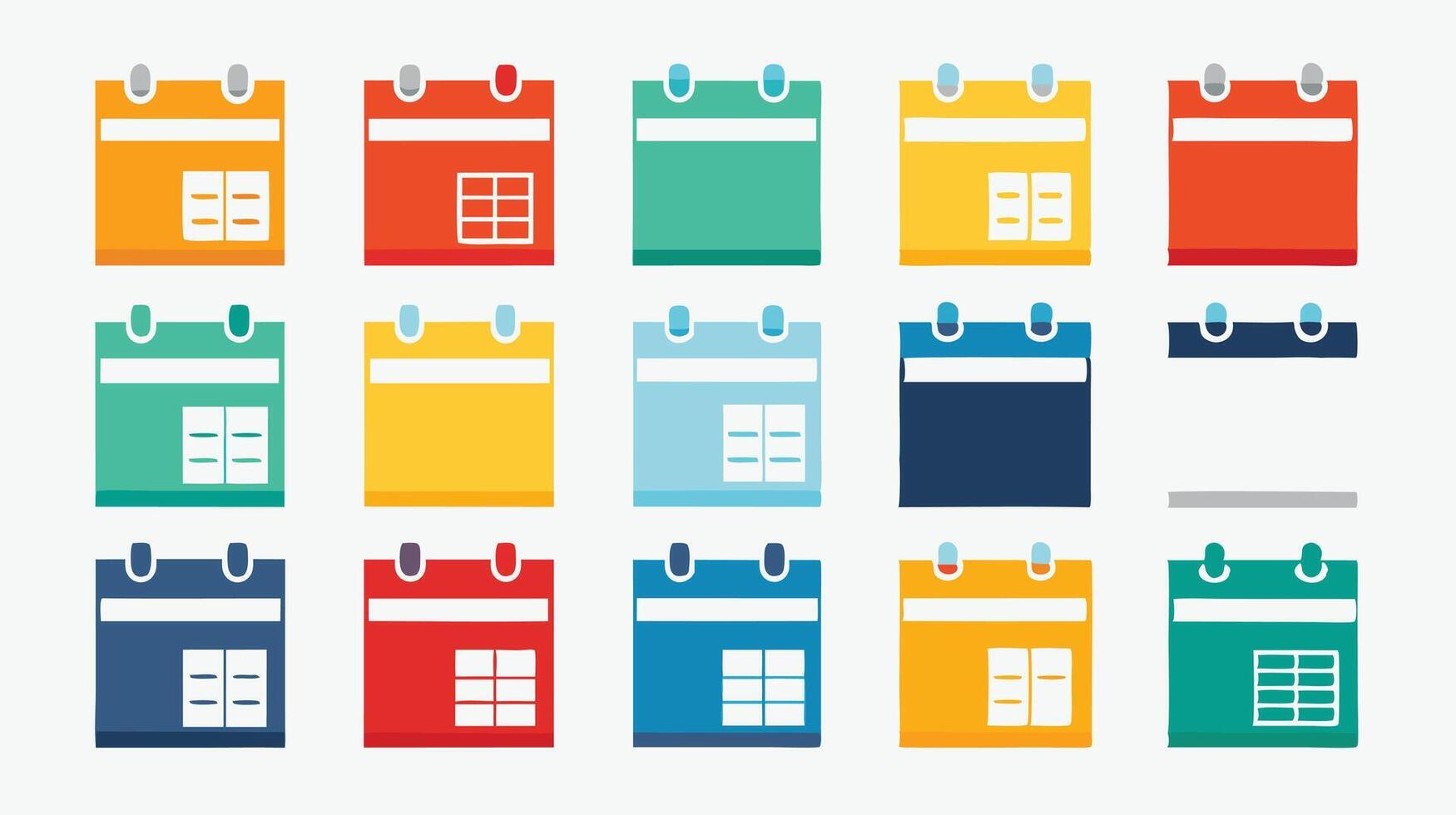 A set of colorful paper notepads vector