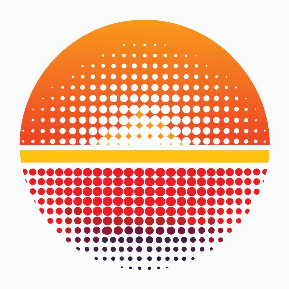 A circle with a dot pattern on it vector