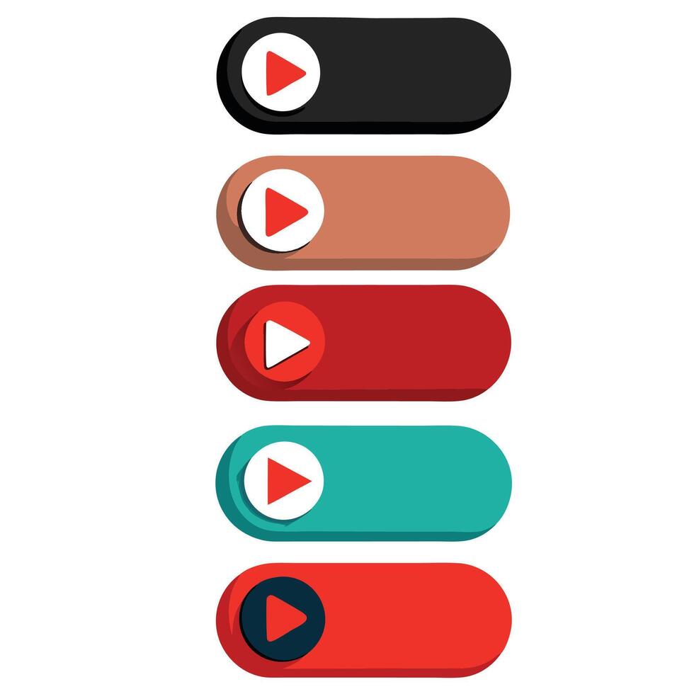 Play button flat design illustration vector