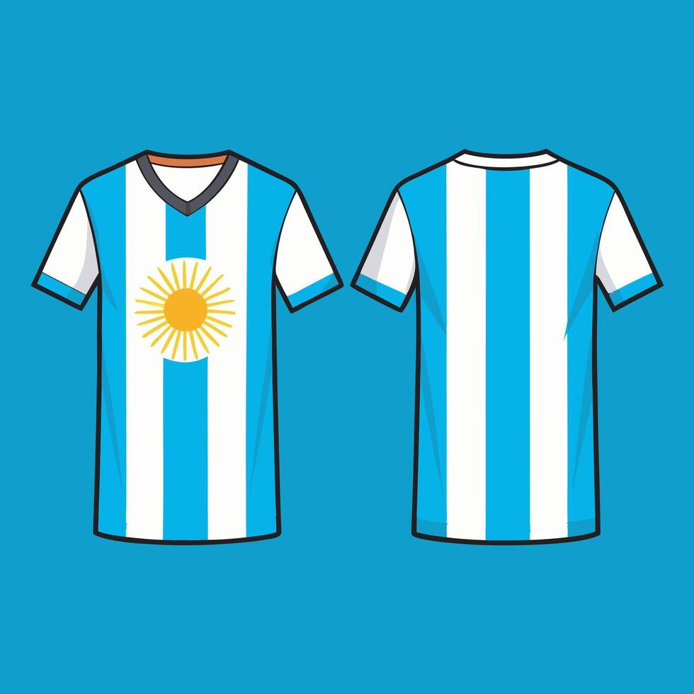 The argentina soccer jersey with the sun on it vector