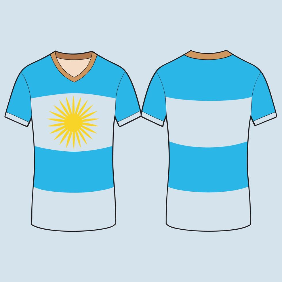 The shirt of argentina with the flag of the country vector