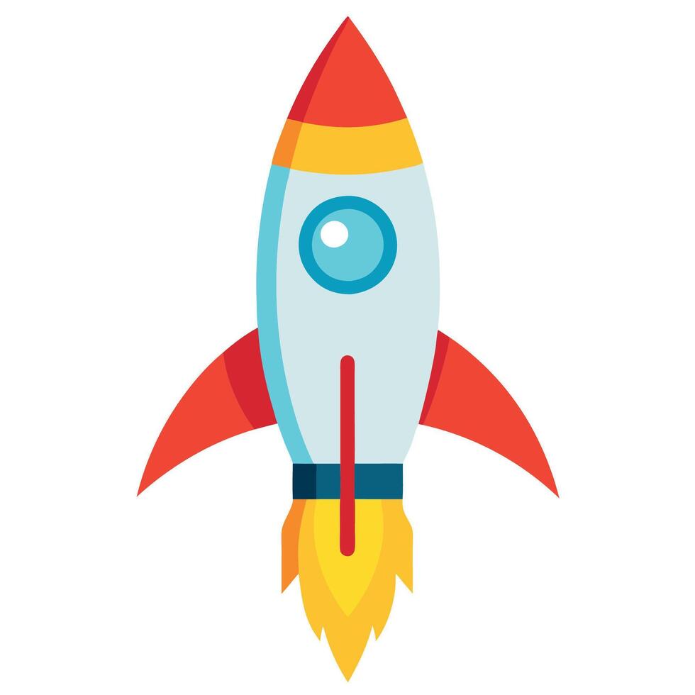 Rocket ship illustration vector