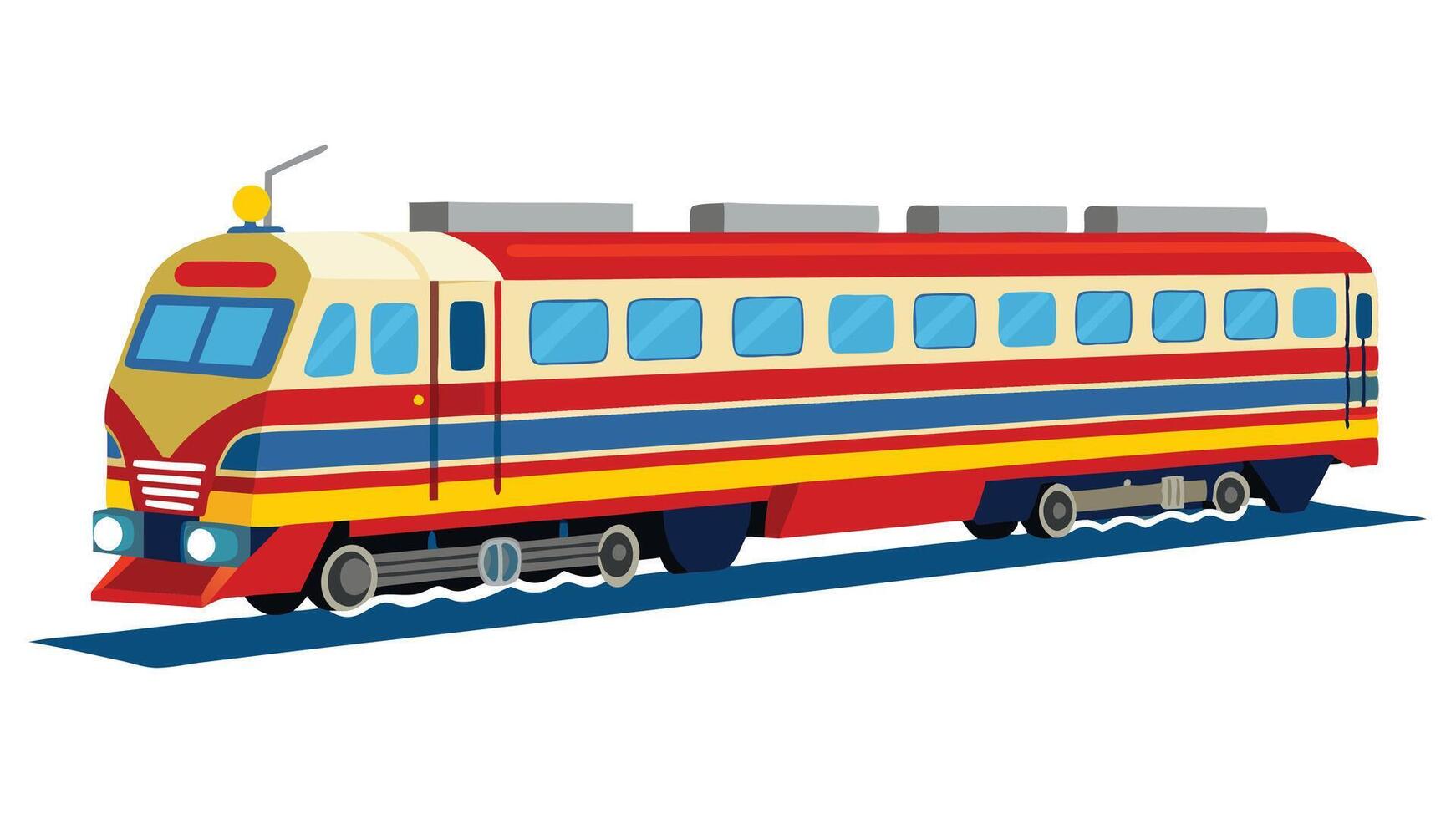 A cartoon train on a white background vector