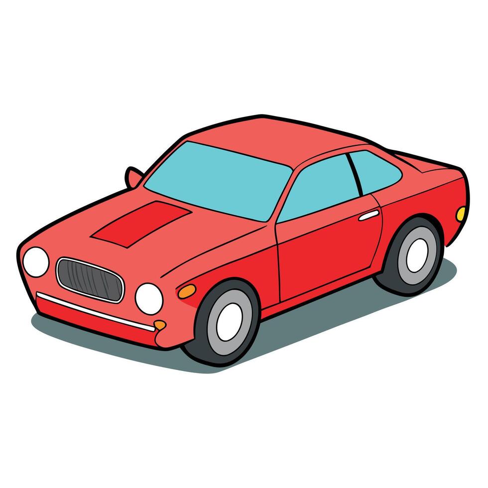 Red car icon illustration vector