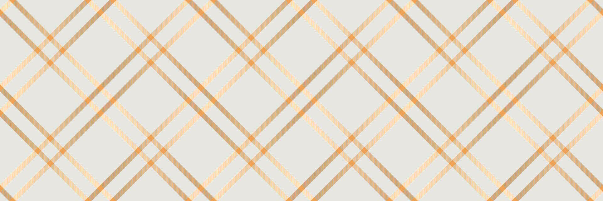 Paint check textile background, page fabric texture. Bed plaid seamless pattern tartan in sterling silver and orange colors. vector