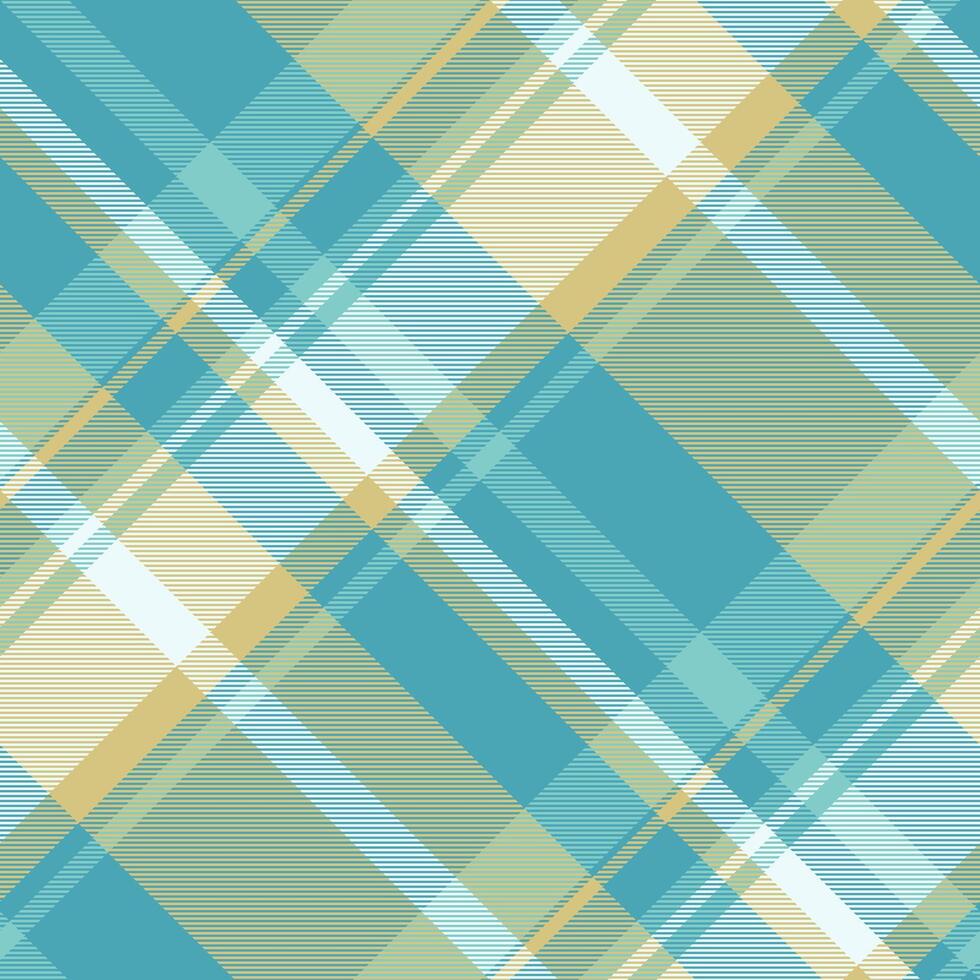 Network seamless background check, guy texture pattern plaid. Linear fabric tartan textile in cyan and yellow colors. vector