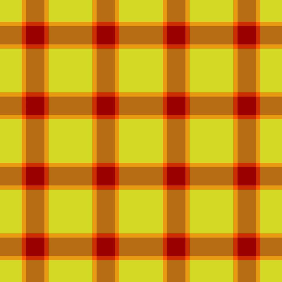 Chinese new year seamless plaid background, girl tartan check textile. Composition pattern texture fabric in bright and orange colors. vector