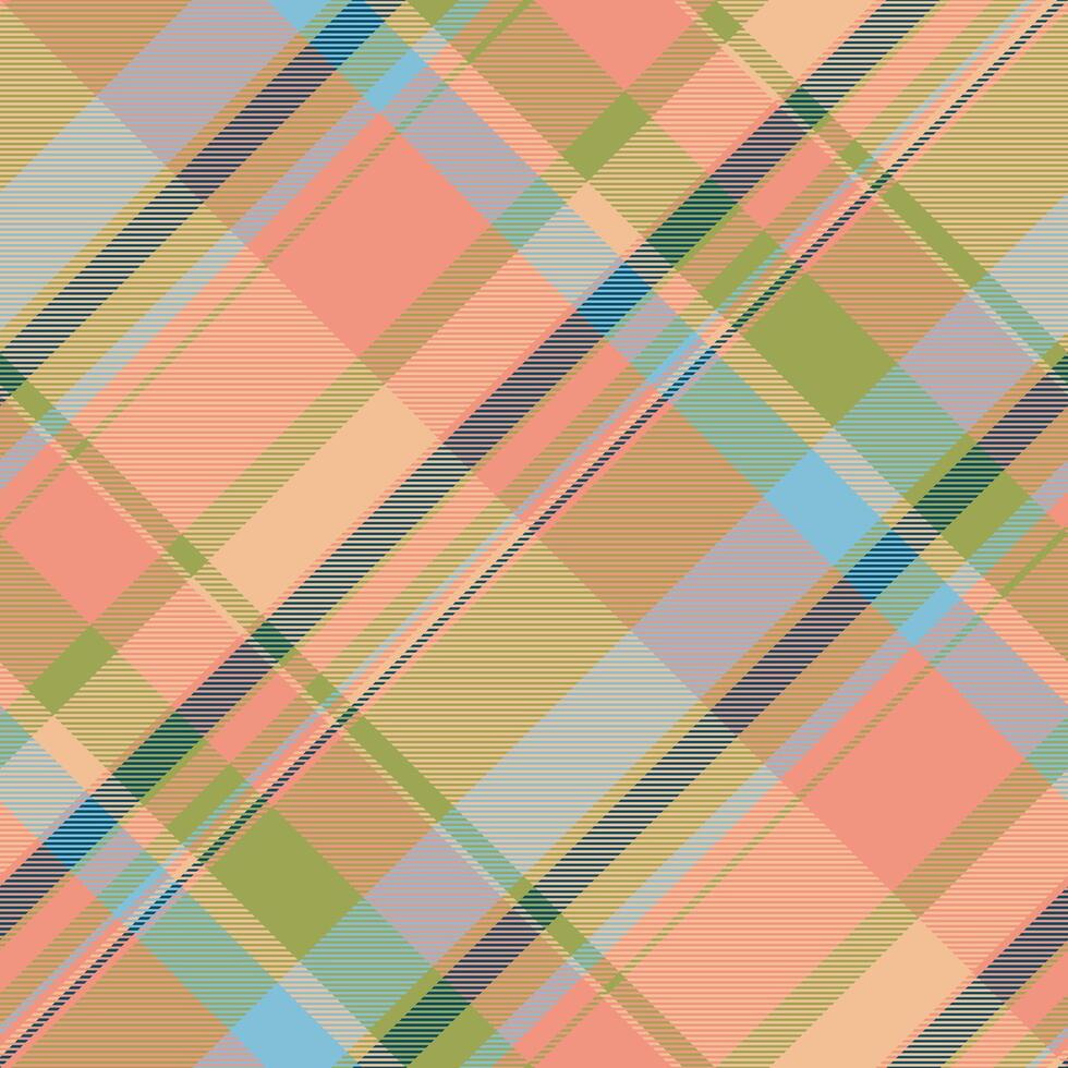 Copy space fabric check, sexual tartan seamless background. Open pattern plaid textile texture in red and orange colors. vector
