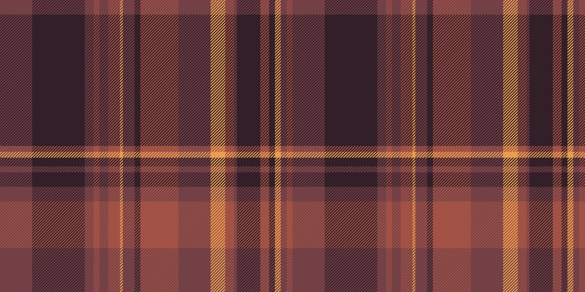 Craft fabric plaid textile, royal pattern tartan. Empty check seamless background texture in red and dark colors. vector
