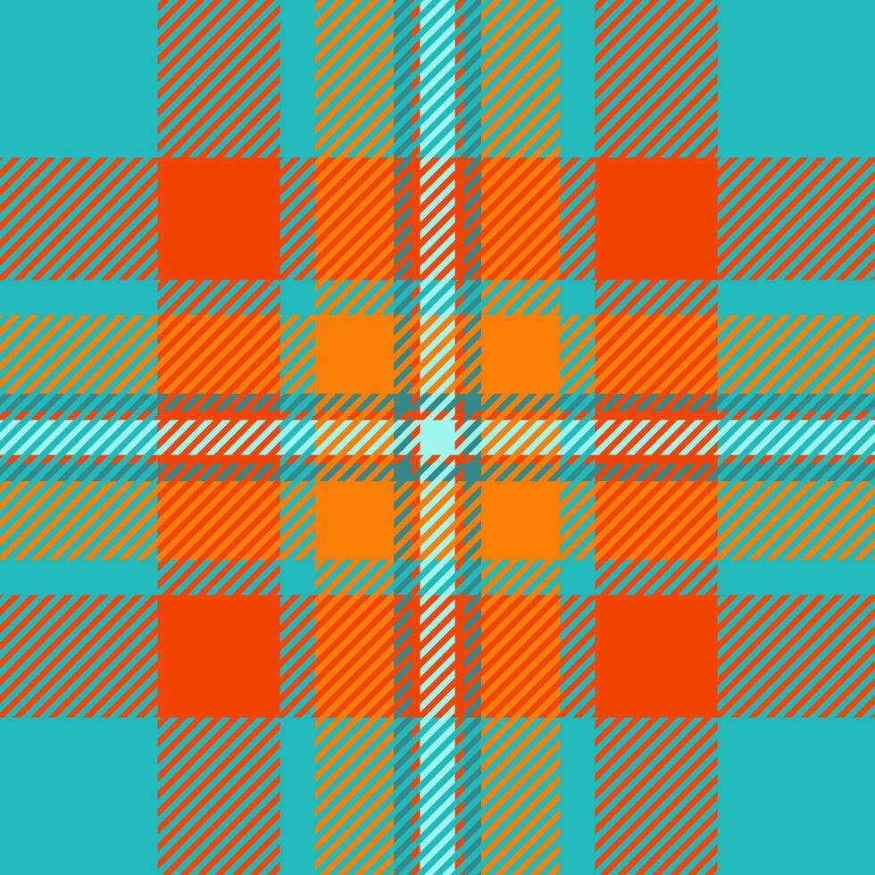 Us texture background tartan, kitchen fabric pattern seamless. 40s plaid textile check in bright and cyan colors. vector