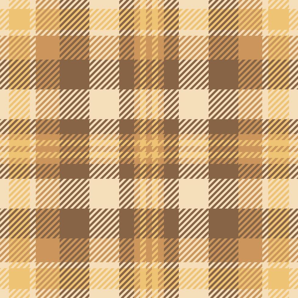 Craft background texture seamless, ethnicity tartan textile. Inspiration fabric check pattern plaid in orange and light colors. vector