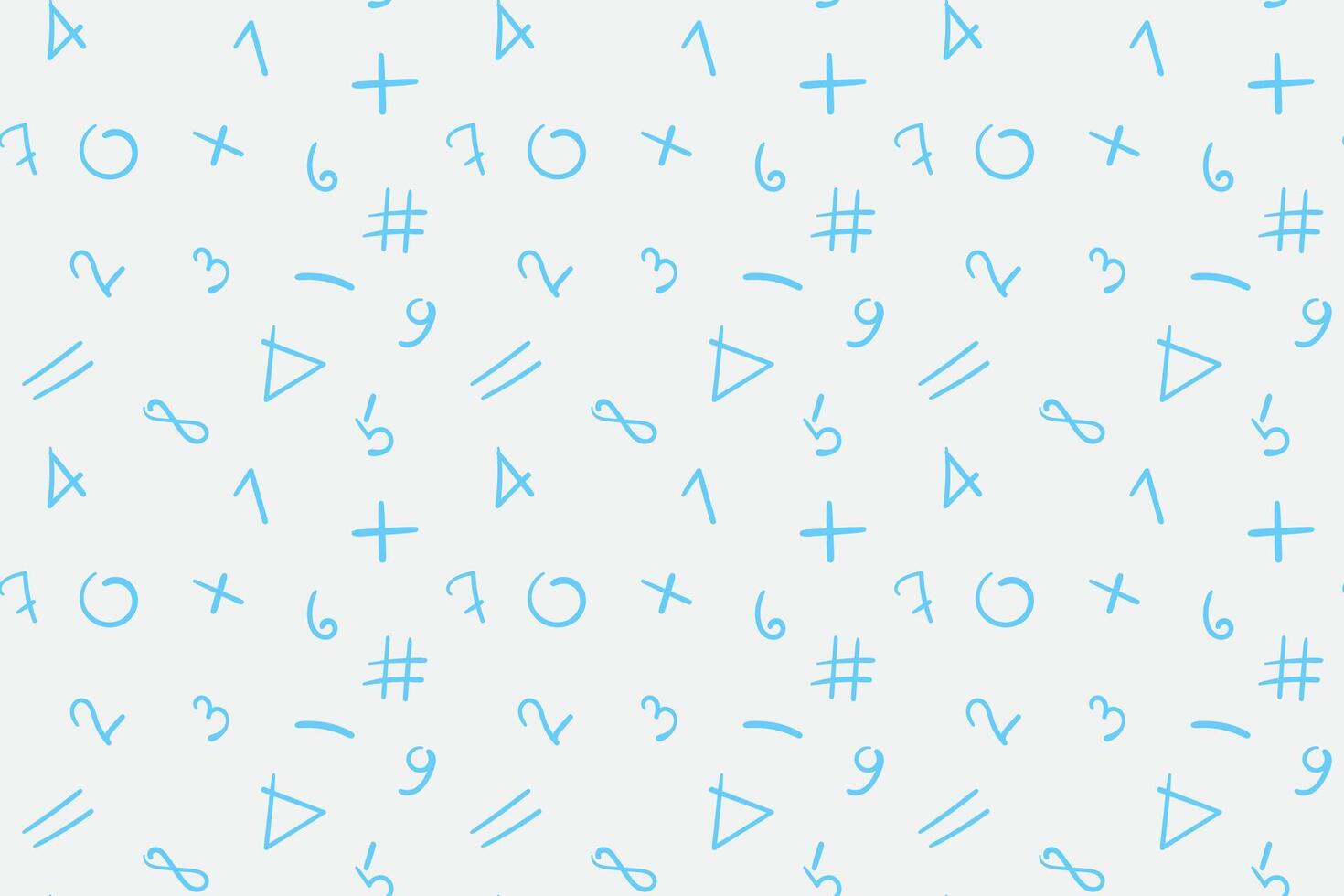 Back to school seamless pattern with numberson white background. illustration. vector