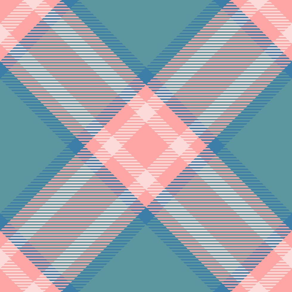 Hat pattern fabric tartan, artistic seamless texture textile. Marketing check plaid background in cyan and red colors. vector