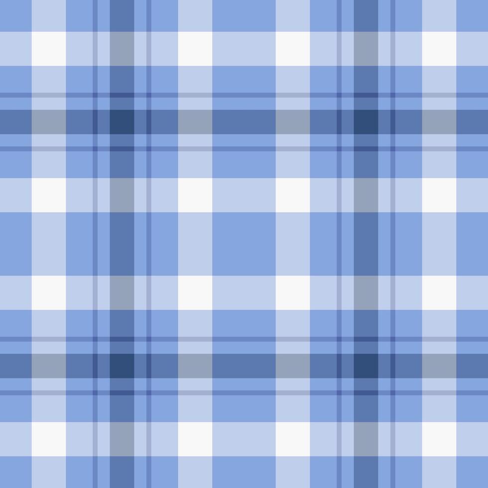 Goose foot fabric seamless background, tissue tartan pattern. Tidy texture check plaid textile in blue and light colors. vector