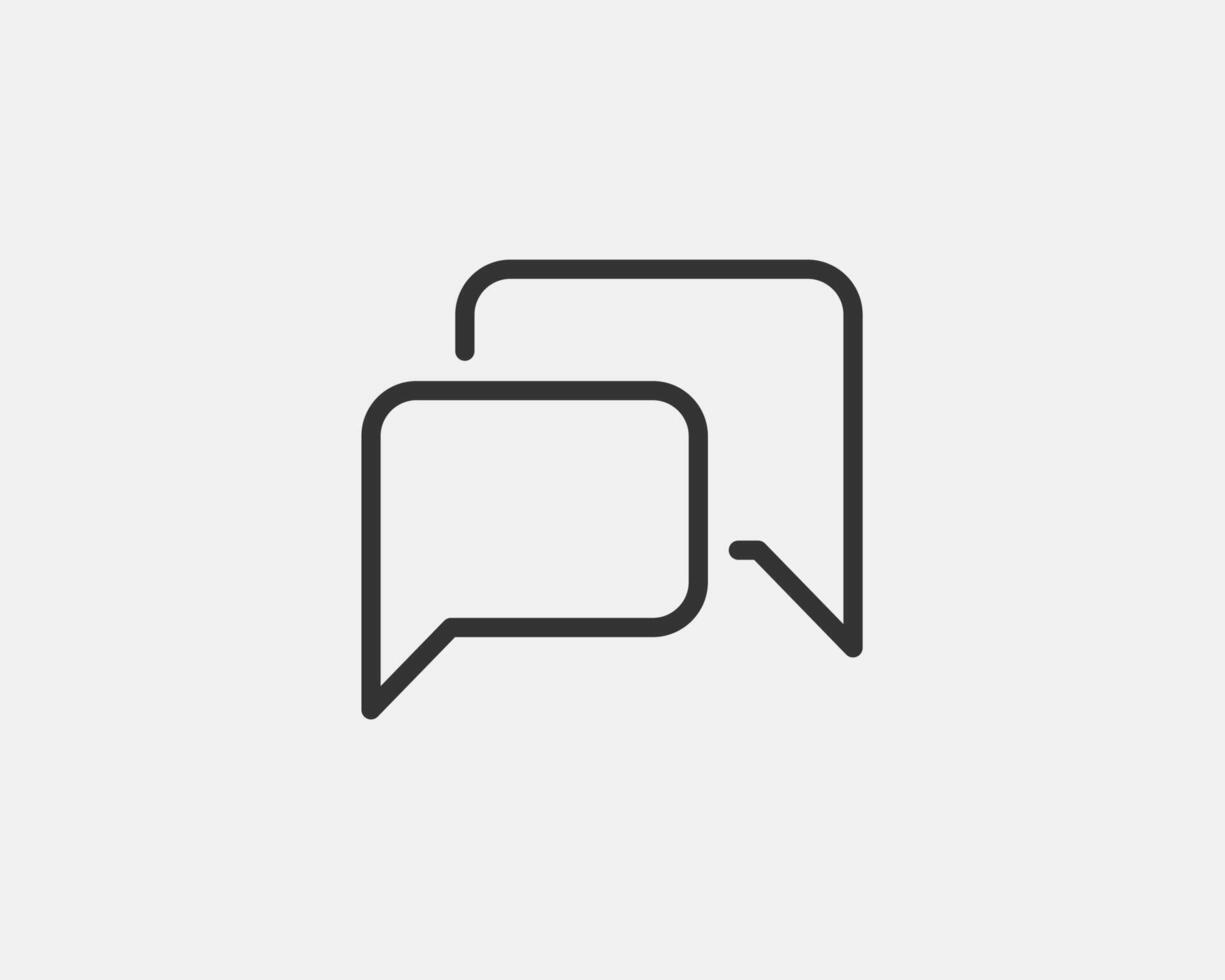 Chat icon design element. Talk bubble speech sign. Dialogue balloon. vector