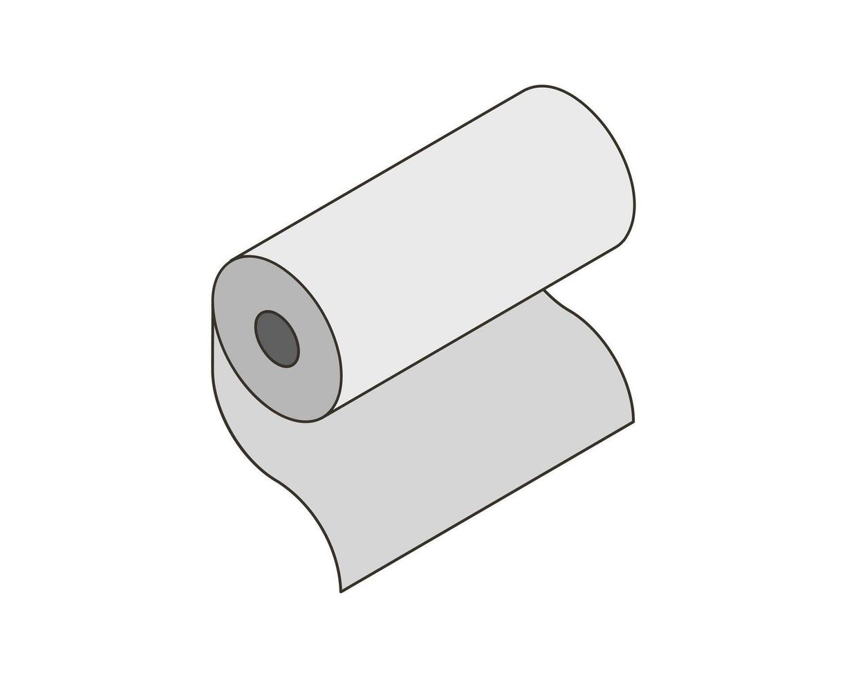 Textile roll icon. Paper tube illustration design for kitchen cleaning towel, carpet, scroll whatman, fabric. vector