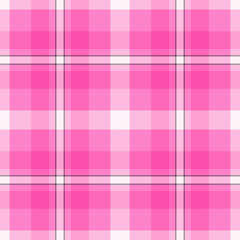 Horizon pattern textile texture, contour check background tartan. Ireland seamless fabric plaid in pink and hot pink colors. vector