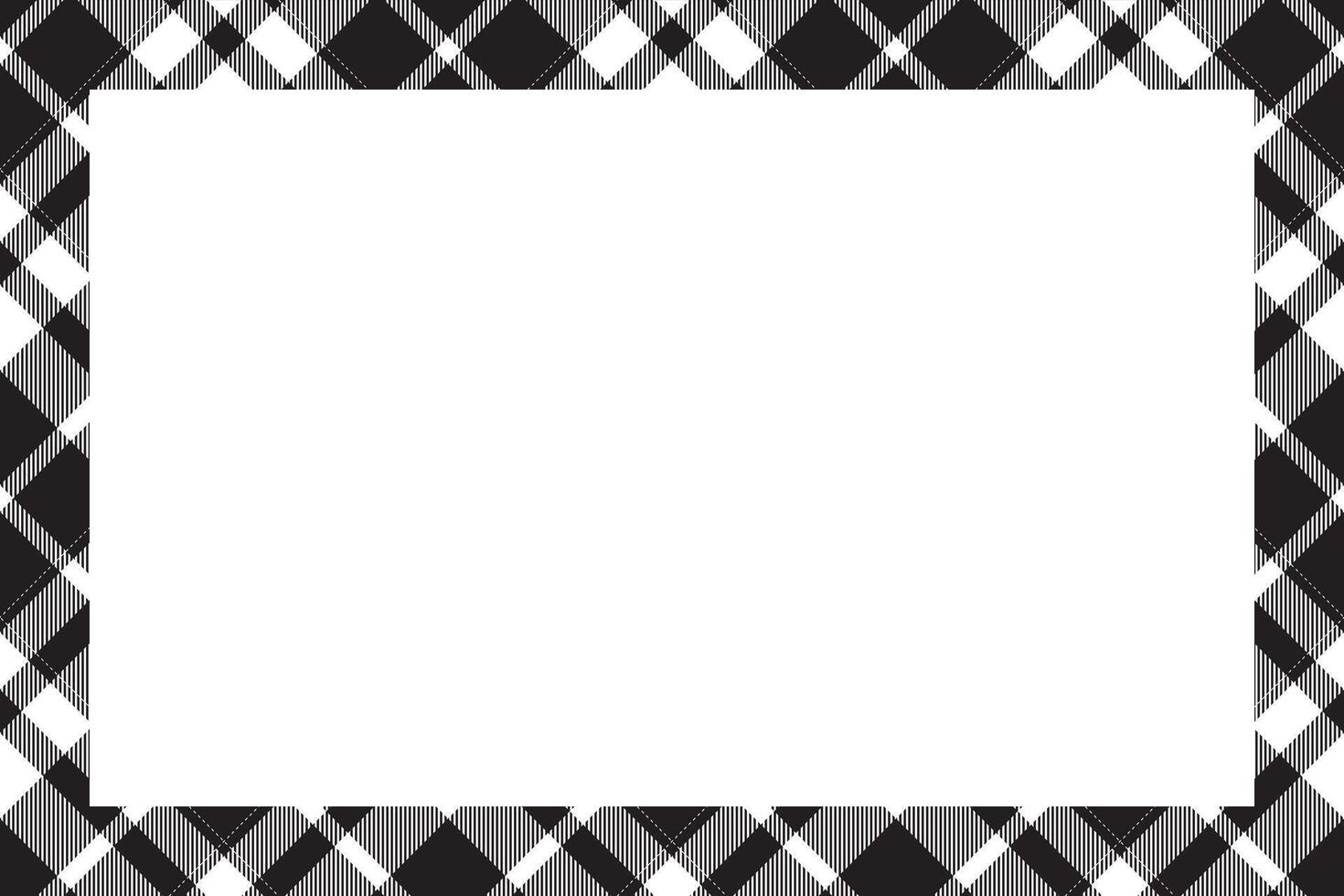 Vintage frame . Scottish border pattern retro style. Tartan plaid ornament. vector