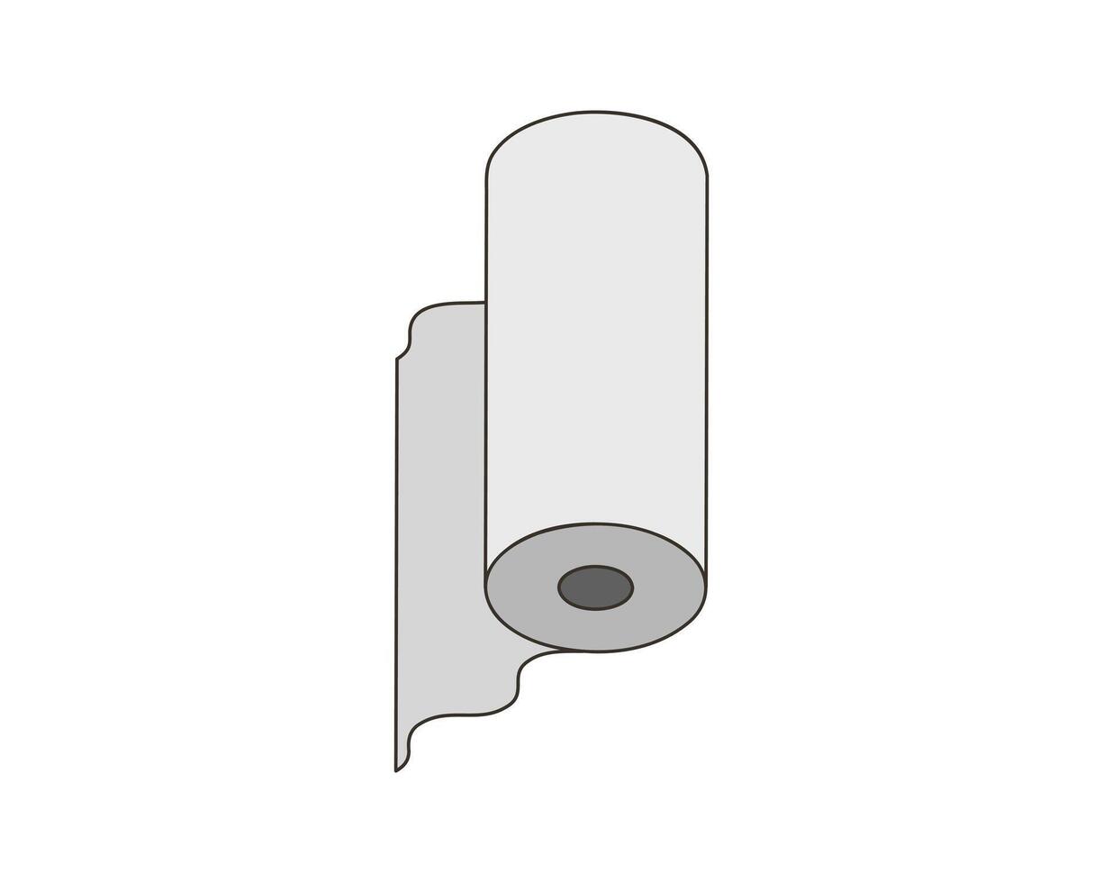 Textile roll icon. Paper tube illustration design for kitchen cleaning towel, carpet, scroll whatman, fabric. vector